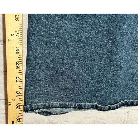 True Religion Jeans Womens Blue Carrie Low Rise Flare Stretch Made in USA 34x32 - Picture 12 of 13